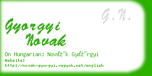 gyorgyi novak business card